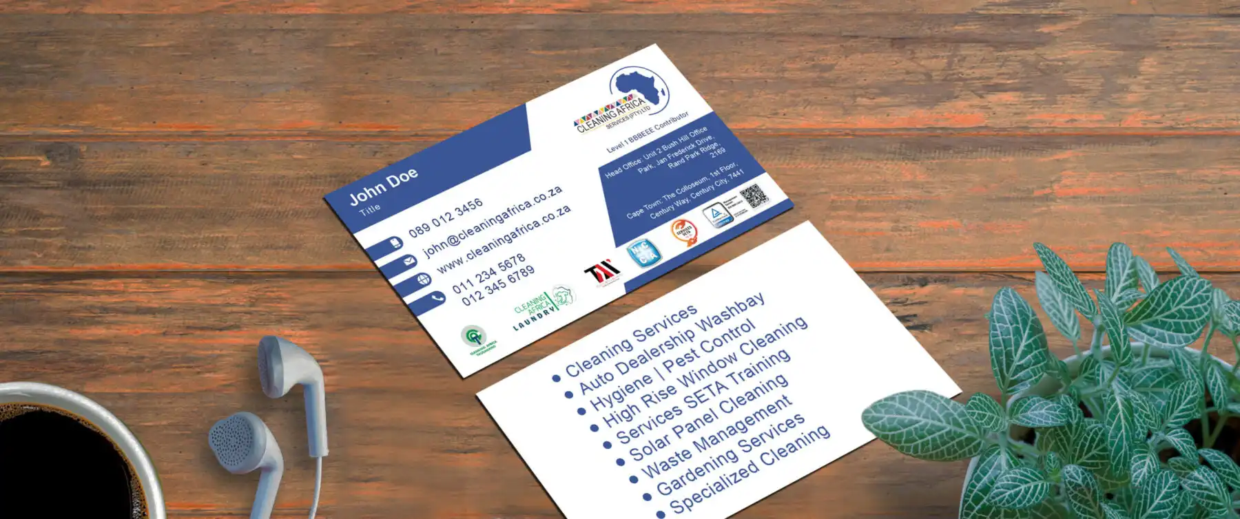 Cleaning Africa Services Business Card Design